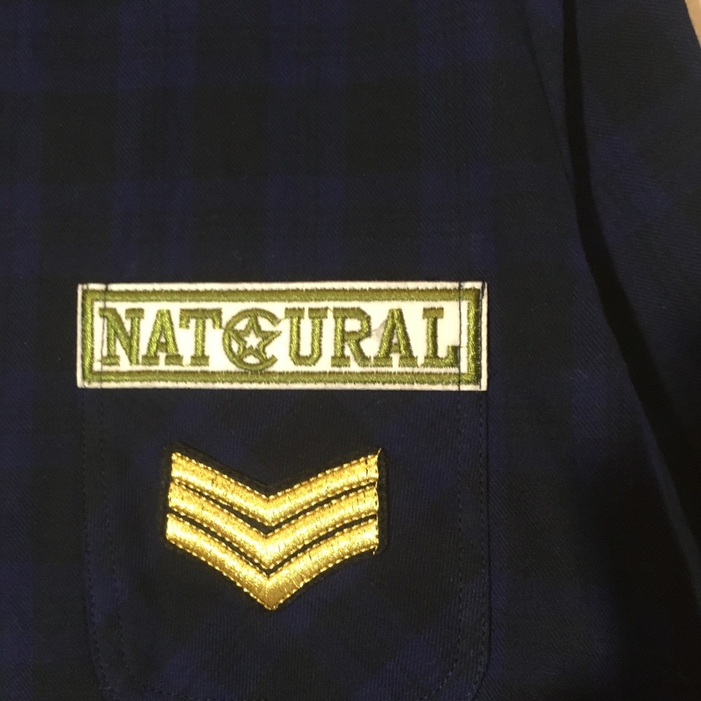 Sam Edelman Plaid Flannel Dress Military Sequin - Picture 5 of 8